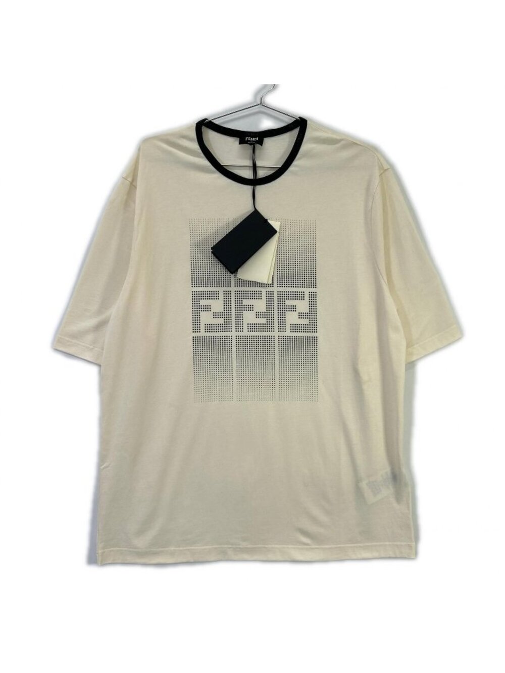 Fendi White Zucca Pattern Gradation Short Sleeve T-Shirt